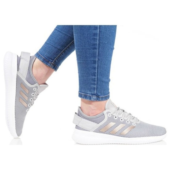💕ADIDAS💕 Cloadfoam QT Flex 3-Stripes Sneakers Gray 8.5 New in Box (No Lid) - Picture 3 of 8